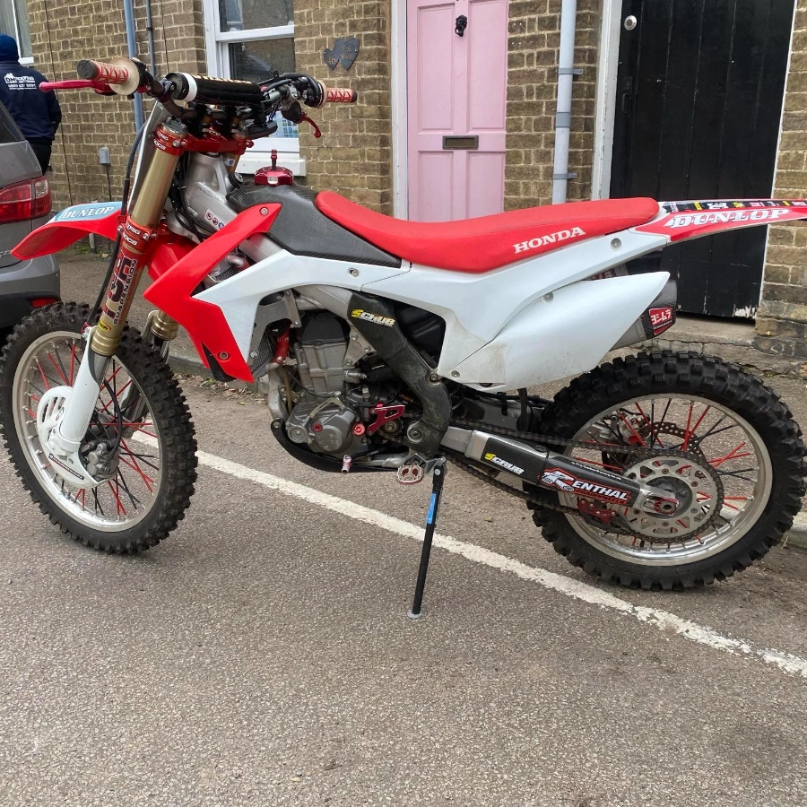 Thumb Image number 1 for Image of our 2016 Honda CRF450 for sale.,  Vintage mx, Yamaha Banshee 350, big bore 2 strokes,  Classic mx, off road,  MOT,  Kawasaki kx500. Copyright image from Widowmakertrader vintage & classic motorcycle sales.