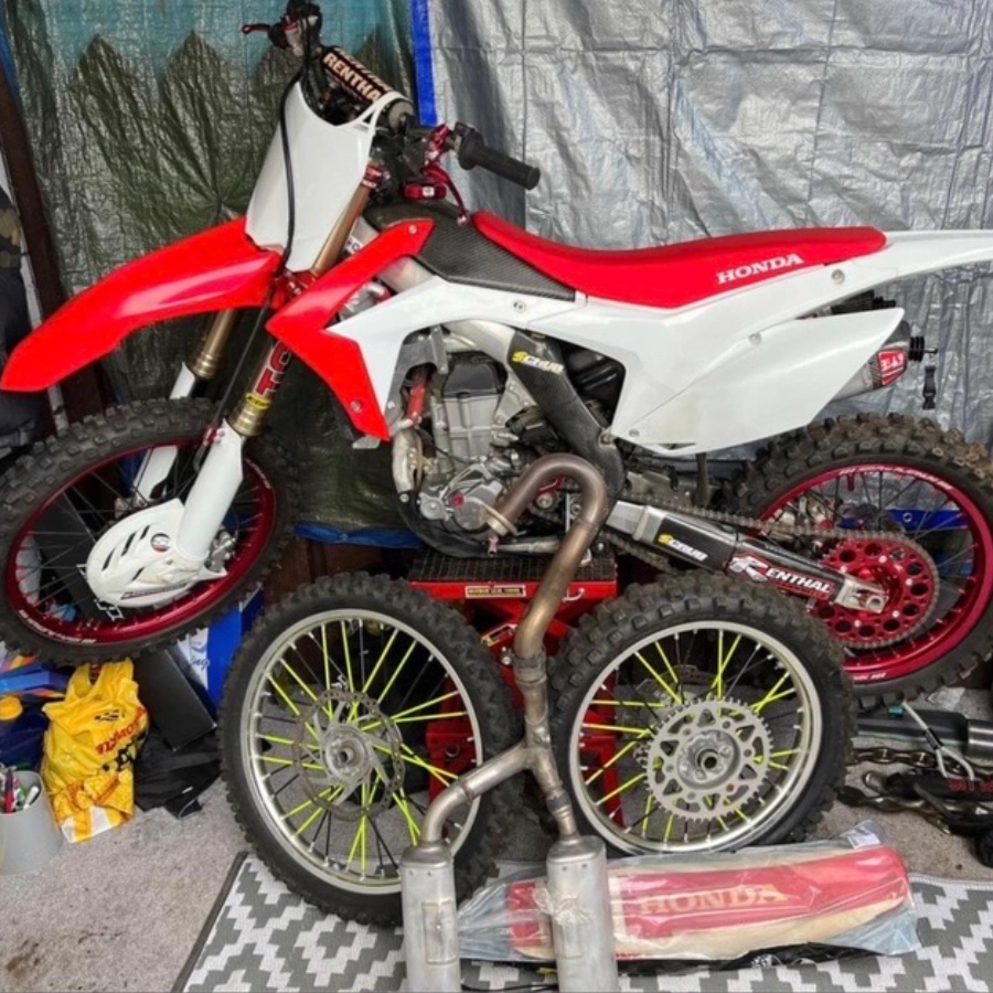 Thumb Image number 2 for Image of our 2016 Honda CRF450 for sale.,  Vintage mx, Yamaha Banshee 350, big bore 2 strokes,  Classic mx, off road,  MOT,  Kawasaki kx500. Copyright image from Widowmakertrader vintage & classic motorcycle sales.