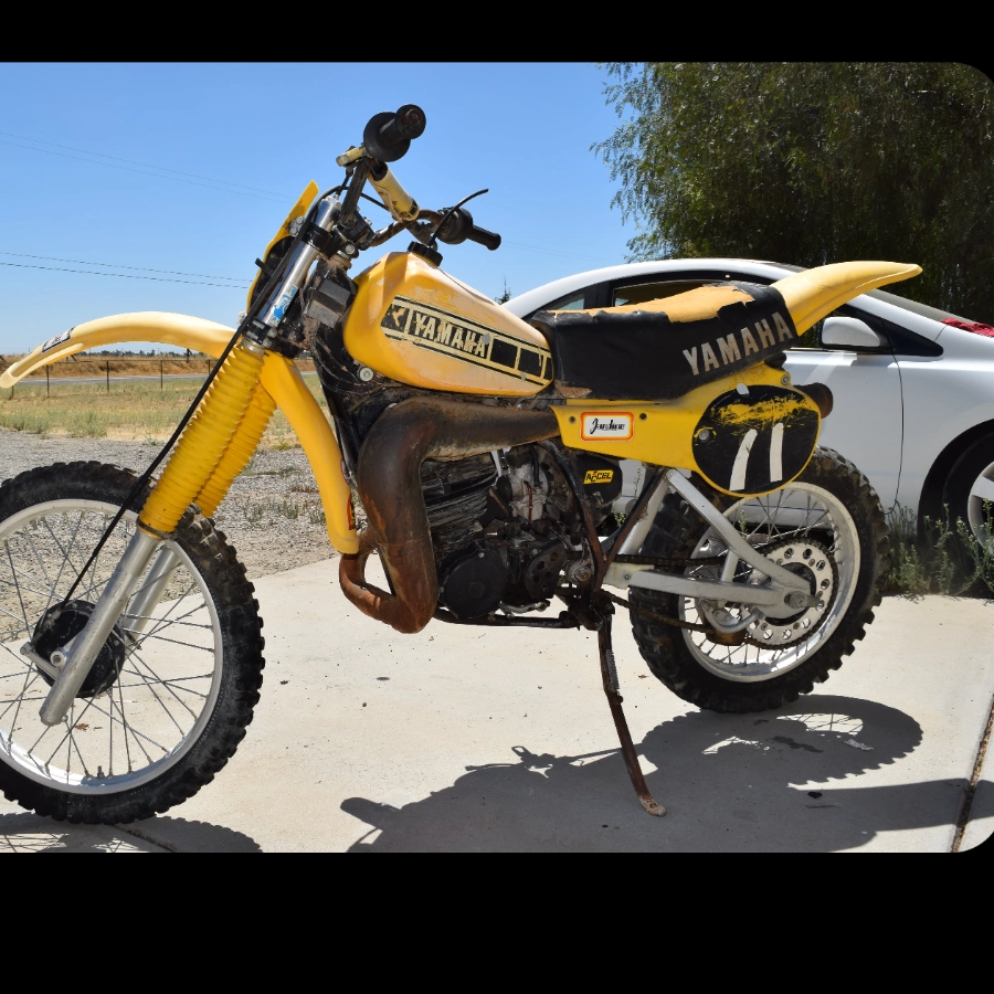 Image of our Yamaha YZ465 1980 for sale., 2 stroke, big bore 2 strokes,  New and used motorcycles,  Vintage mx,  Yamaha WR500,  Motorcycle sales, Honda CR500 12001Discover why Widowmakertrader is the preferred choice for vintage & classic motorcycle sales in St Neots, .